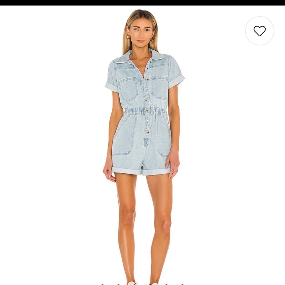 Show me your mumu cannon denim romper